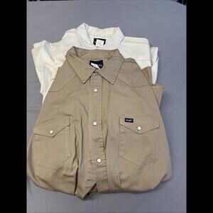 Men’s Wrangler 20x 37 Lot  Of 2 Pearl Snap Western Long